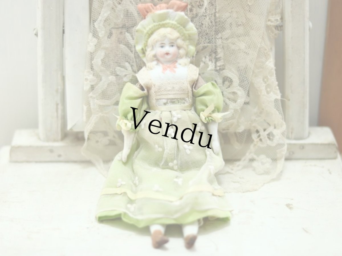 画像1: Bonnet China Head Doll / Hertwig /8in (1)