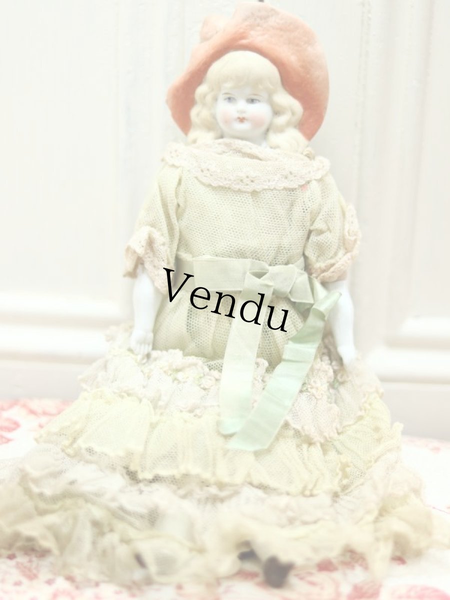 画像1: Bonnet China Head Doll / Hertwig /11in (1)