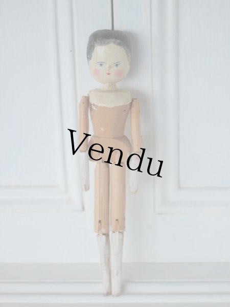Antique toricoTte Wooden Peg Doll B/Wooden Doll/ウッデンドール
