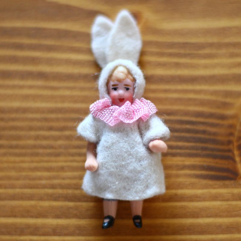 Hertwig ミニバニーミニョネットペア/Antique Doll/お人形 