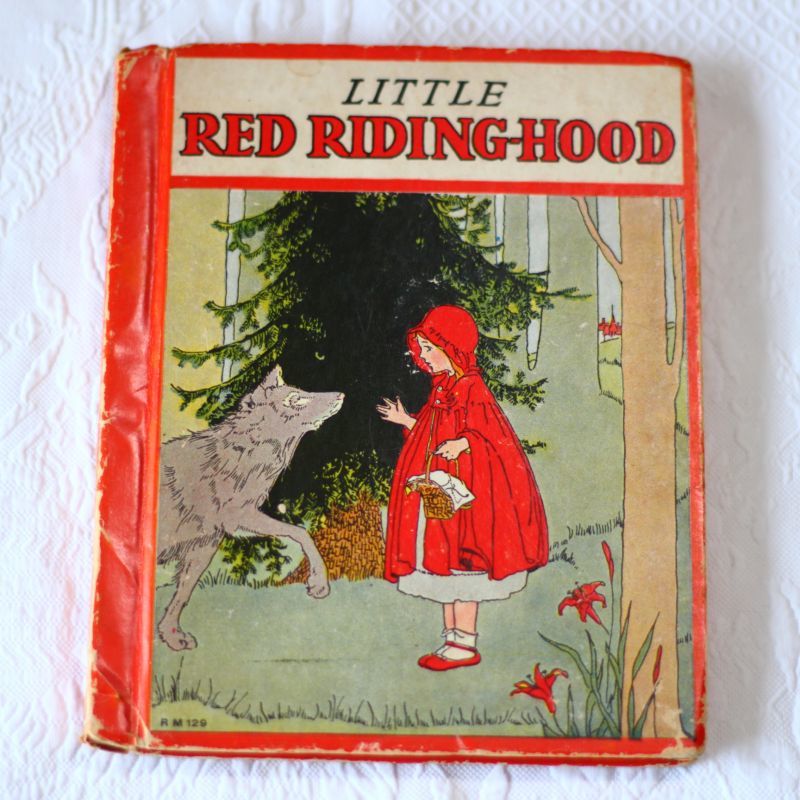 Little Red Riding Hood 赤ずきんちゃんの絵本 Antique Book Card 本 カード Book 本 Antique Toricotte アンティークショップ