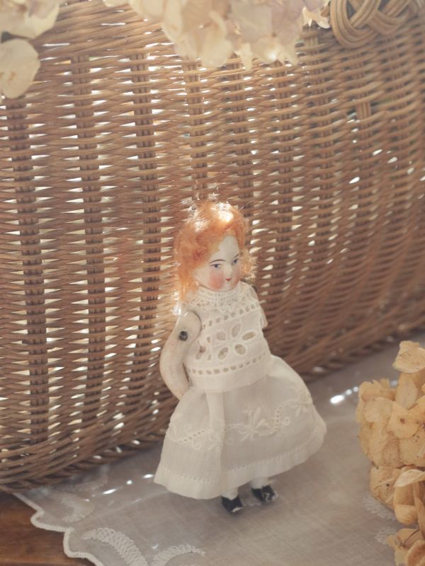 Antique toricoTte フローズンタイプのブロンドヘアの少女 4in/Germany