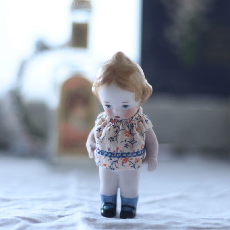 ドイツミニョネット アンティークドール ビスクドール - おもちゃ/人形